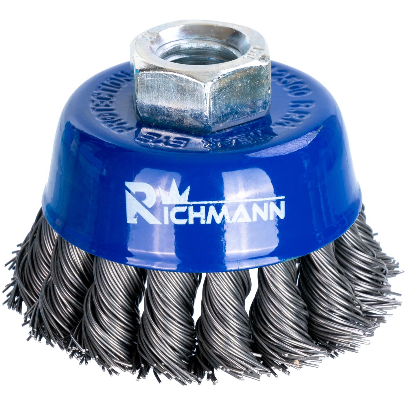 RICHMANN SZCZOTKA DRUCIANA DO SZLIFERKI DOCZOŁOWA 65 MM DRUT SKRĘTNY C4306