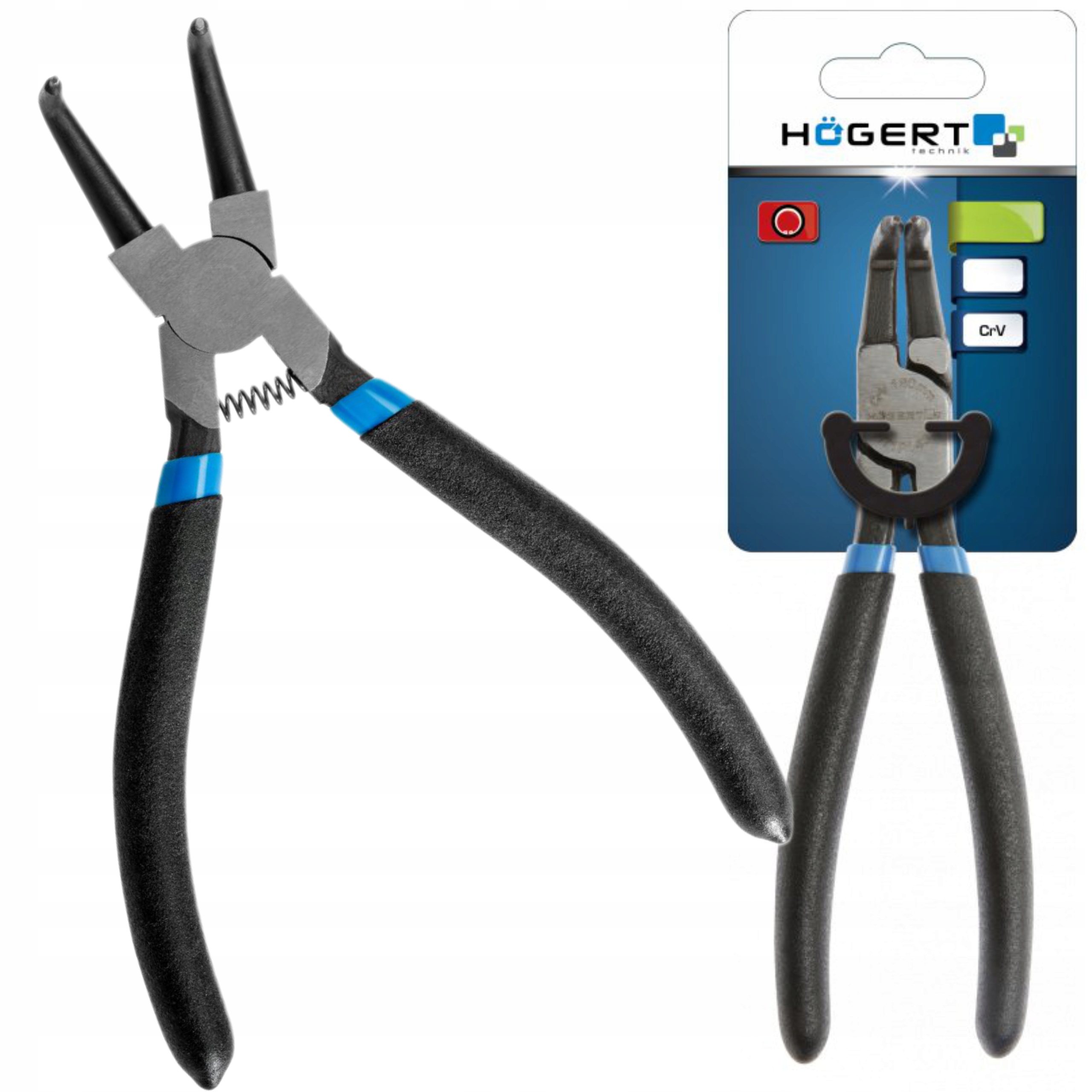 HOGERT SZCZYPCE DO PIERŚCIENI OSADCZYCH WEWNĘTRZNE ODGIĘTE 150MM HT1P147