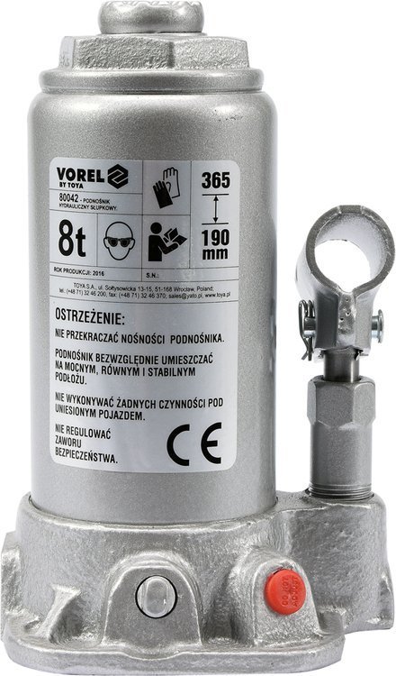 VOREL PODNOŚNIK HYDRAULICZNY SŁUPKOWY LEWAREK 8T