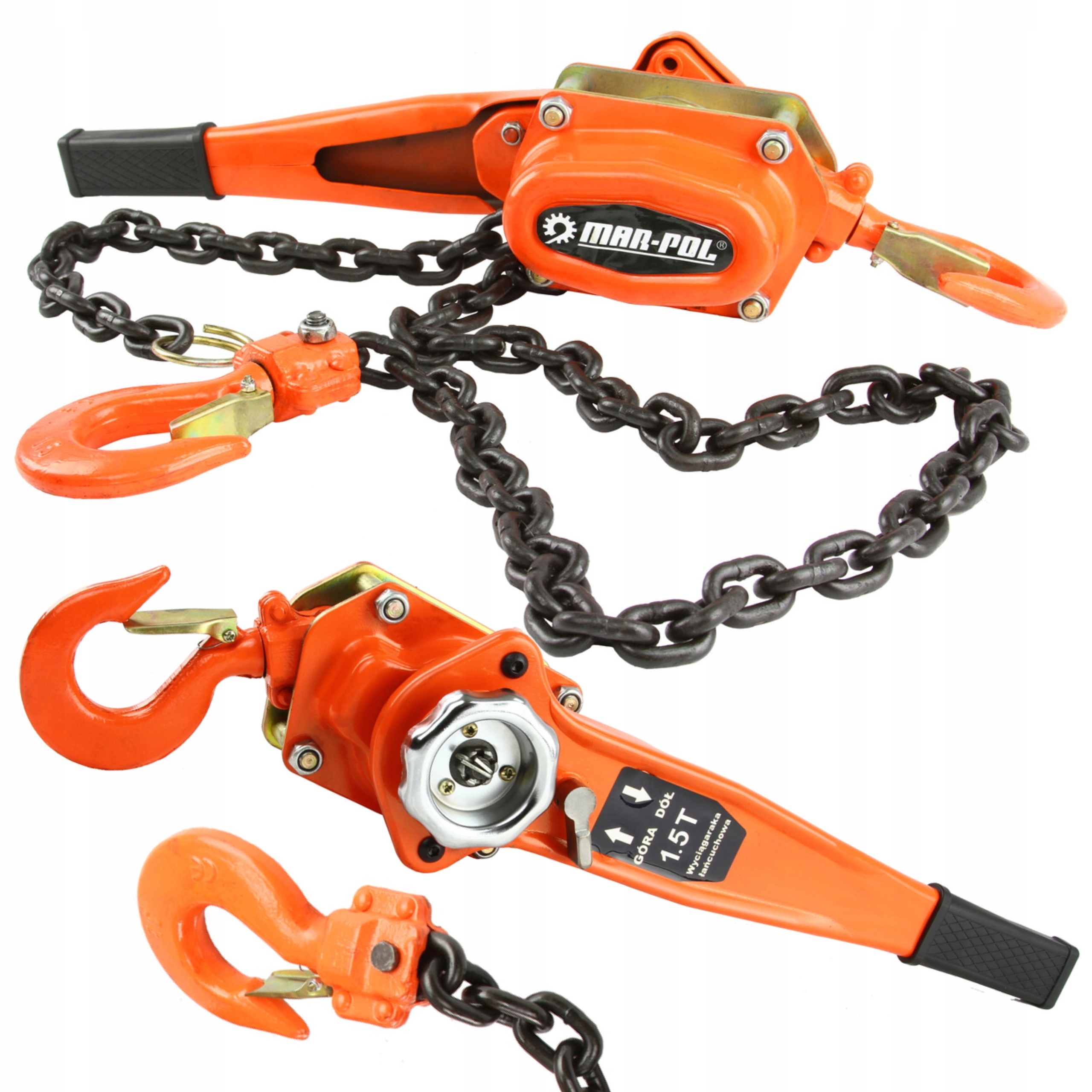 MAR-POL WCIĄGARKA ŁAŃCUCHOWA Z GRZECHOTKĄ 1500KG 1,5T KIFOR RUKCUG M80749