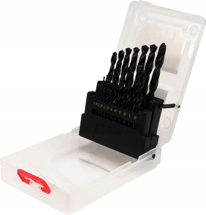 YATO WIERTŁA PRAKTYCZNE DO METALU HSS 19SZT 1-10MM ORGANIZER YT-4462