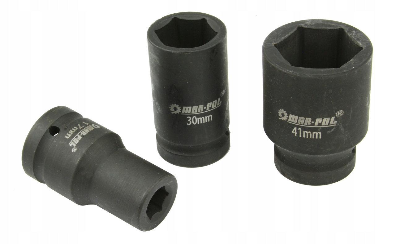 MAR-POL ZESTAW NASADKI UDAROWE 1" 17-41mm 10 SZTUK WALIZKA M58261