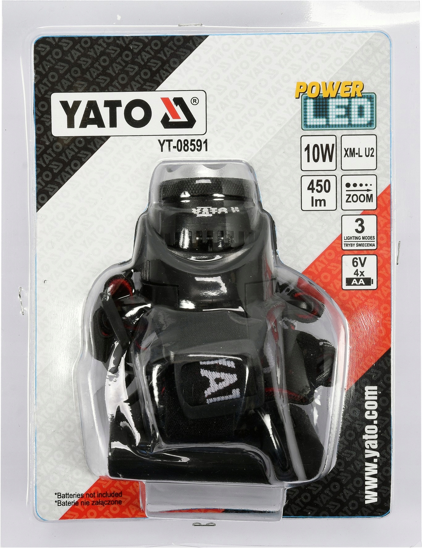 YATO Latarka lampa czołowa XM-L U2 CREE LED 10W