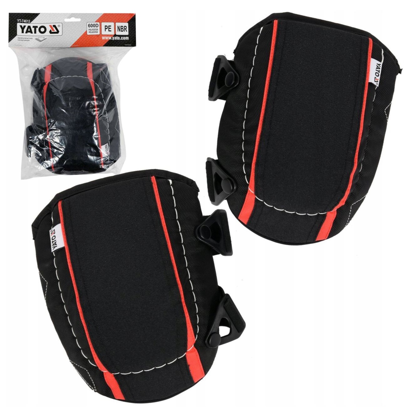 YATO NAKOLANNIKI OCHRONNE LEKKIE OCHRANIACZE NA KOLANA CZARNE YT-74612