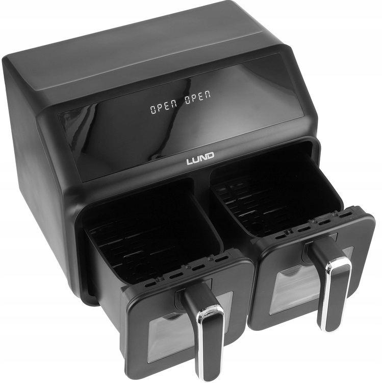 FRYTKOWNICA BEZTŁUSZCZOWA 2200W DWUKOMOROWA PODWÓJNA 4L+4L WYŚWIETLACZ LCD