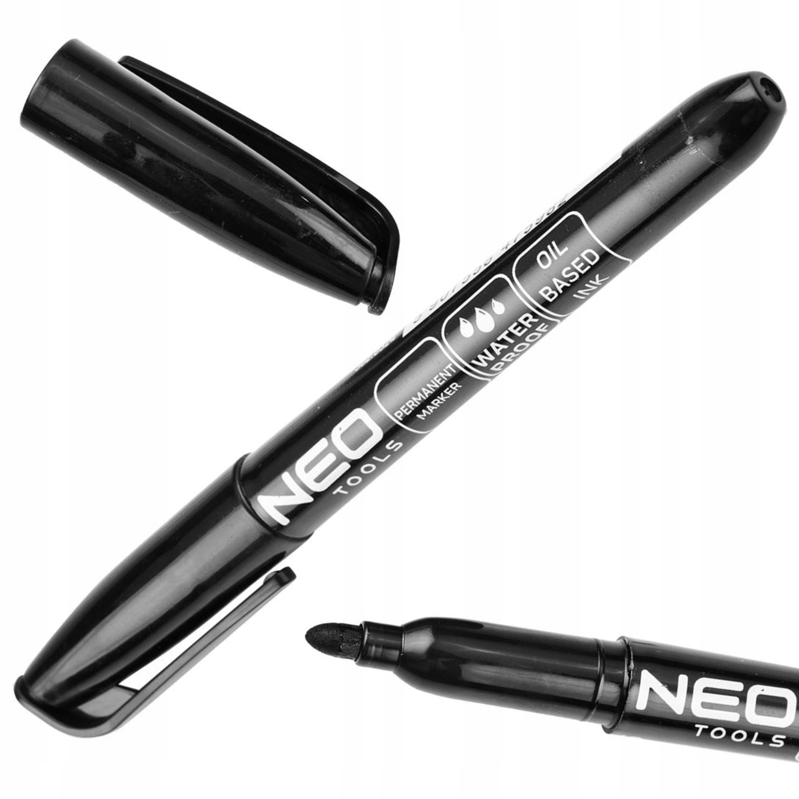 NEO TOOLS MARKER BUDOWLANY CZARNY PERMANENTNY WODOODPORNY OLEJOWY 13-855