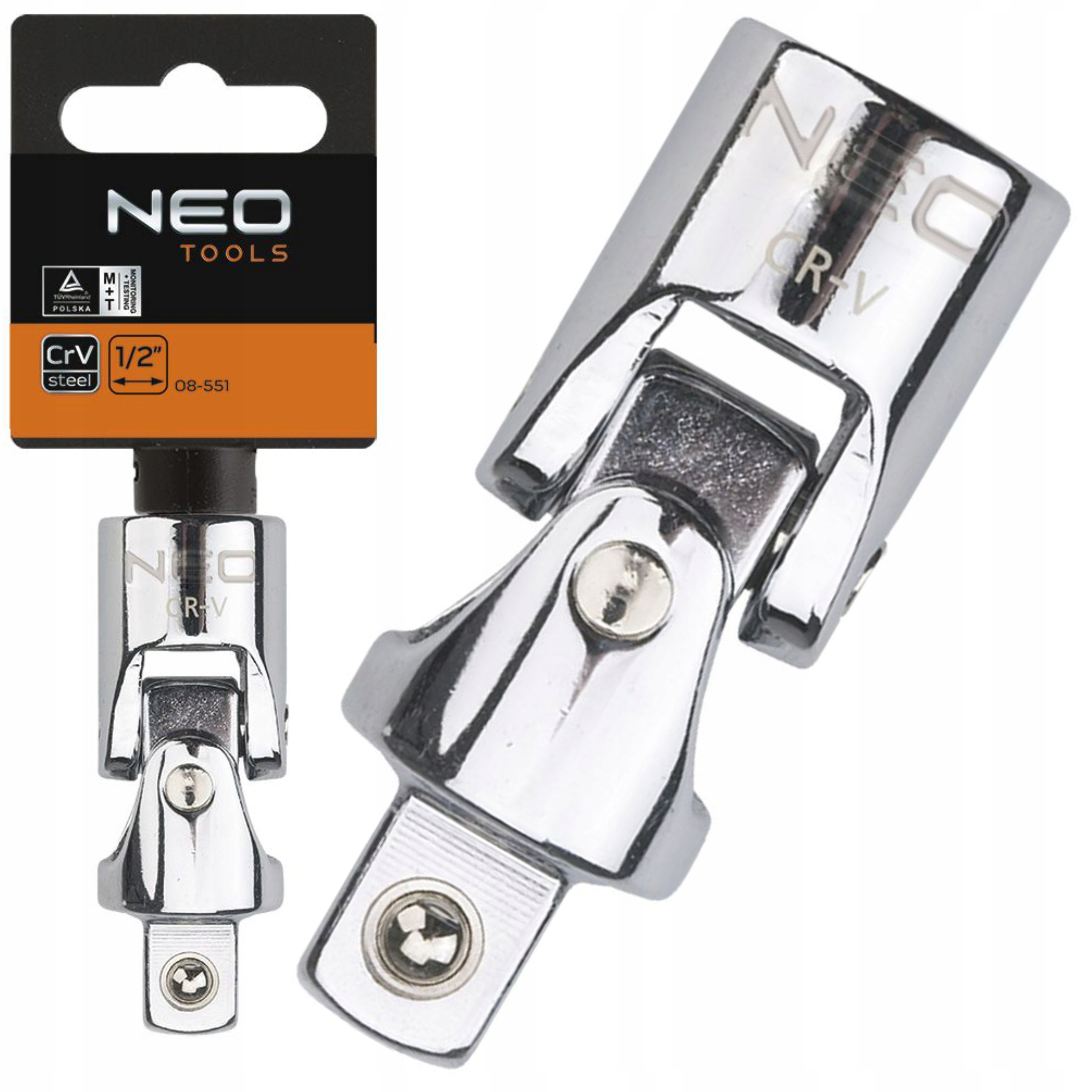 NEO CHROMOWANY PRZEGUB UNIWERSALNY 1/2'' 08-551
