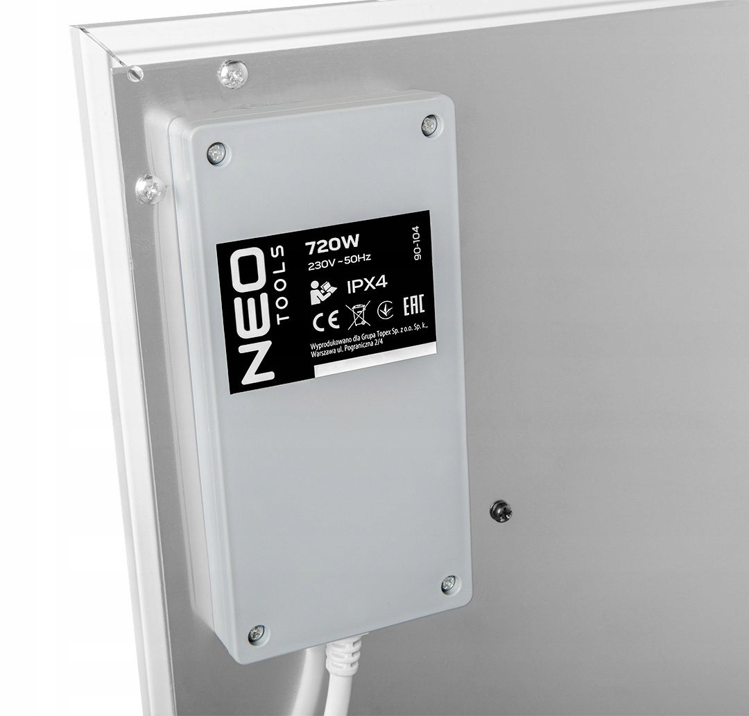 NEO PANEL GRZEWCZY NA PODCZERWIEŃ GRZEJNIK 720W PROMIENNIK 90-104 + PILOT