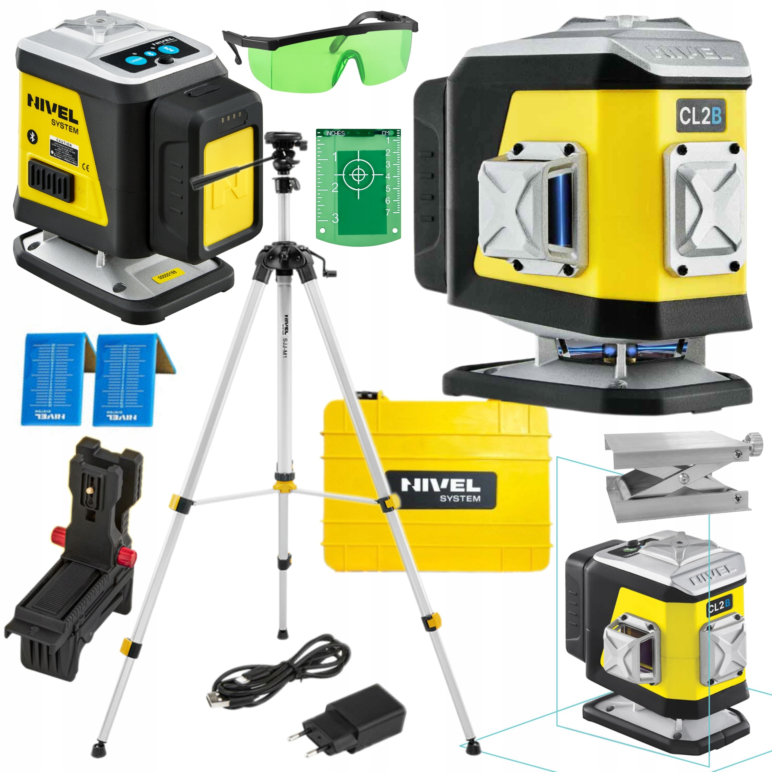 NIVEL SYSTEM LASER KRZYŻOWY NIEBIESKI CL2B WALIZKA AKCESORIA STATYW SJJM1EX