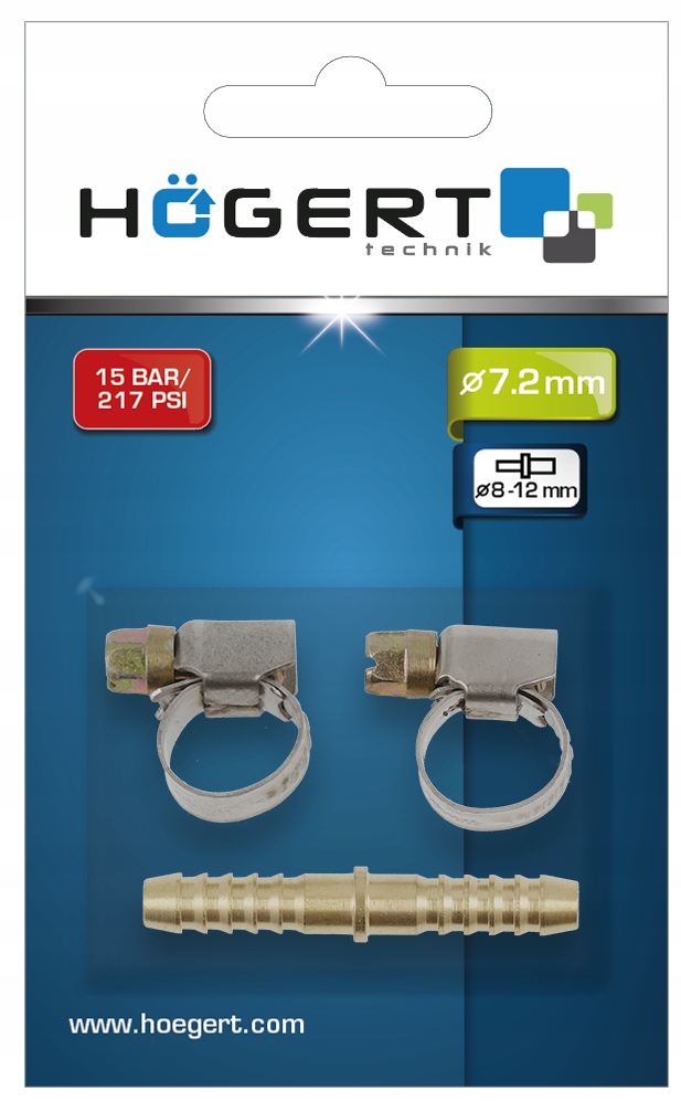 HOGERT ŁĄCZNIK ZŁĄCZE NAPRAWCZE WĘŻA 8 MM OPASKI 3szt HT4R820