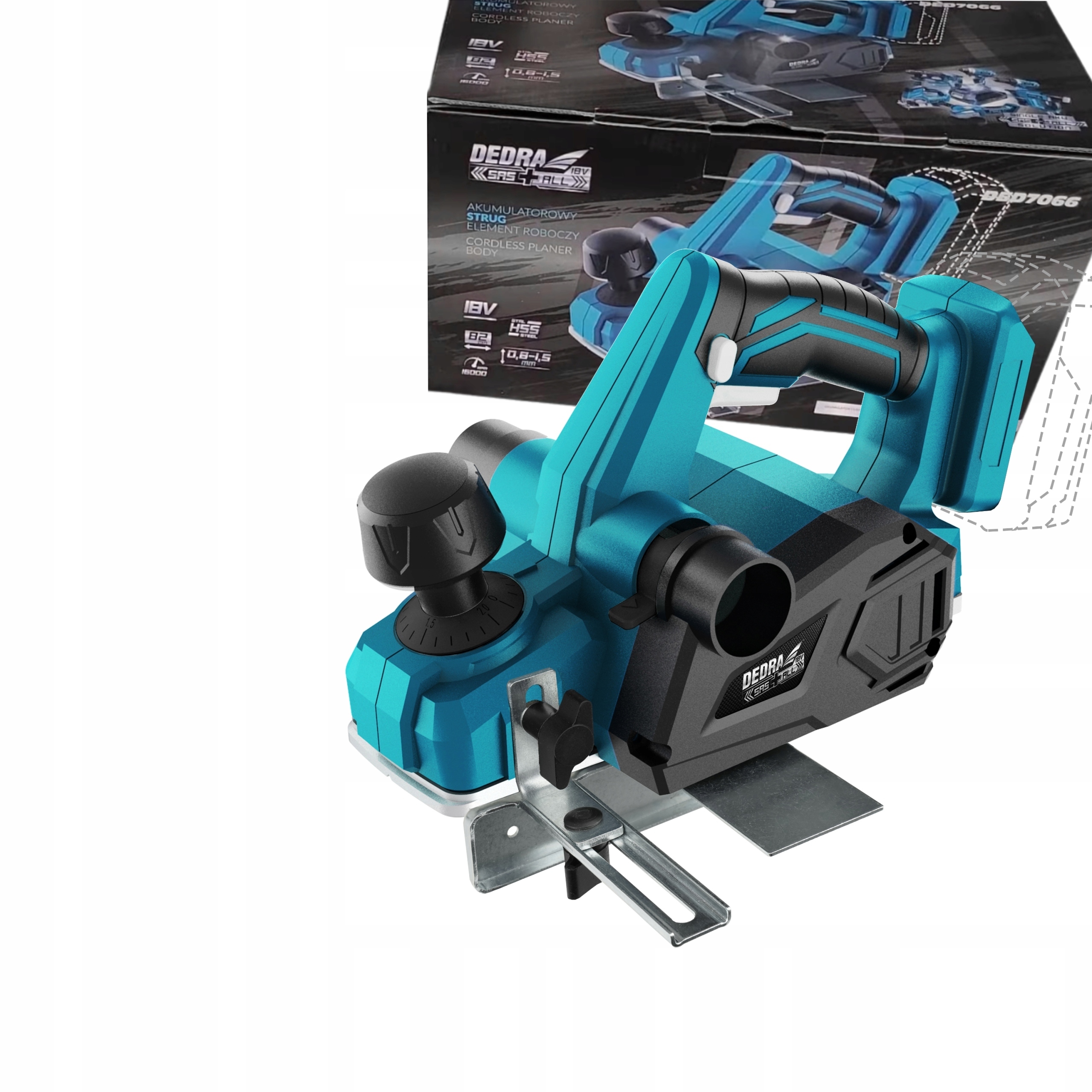 DEDRA STRUG HEBEL HEBLARKA AKUMULATOROWY 82mm 18V SAS+ STRUGANIE 08-1,5mm