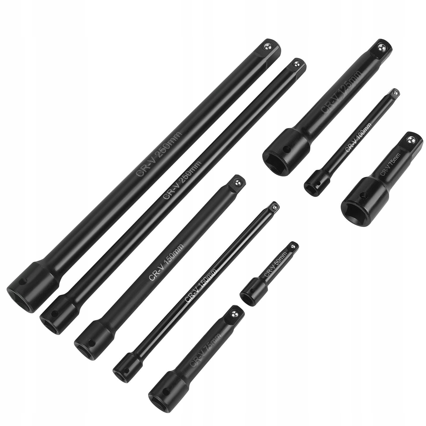 ZESTAW PRZEDŁUŻEK UDAROWYCH 9EL. 1/4" 3/8" 1/2" DO KLUCZY WKRĘTAREK KD12532