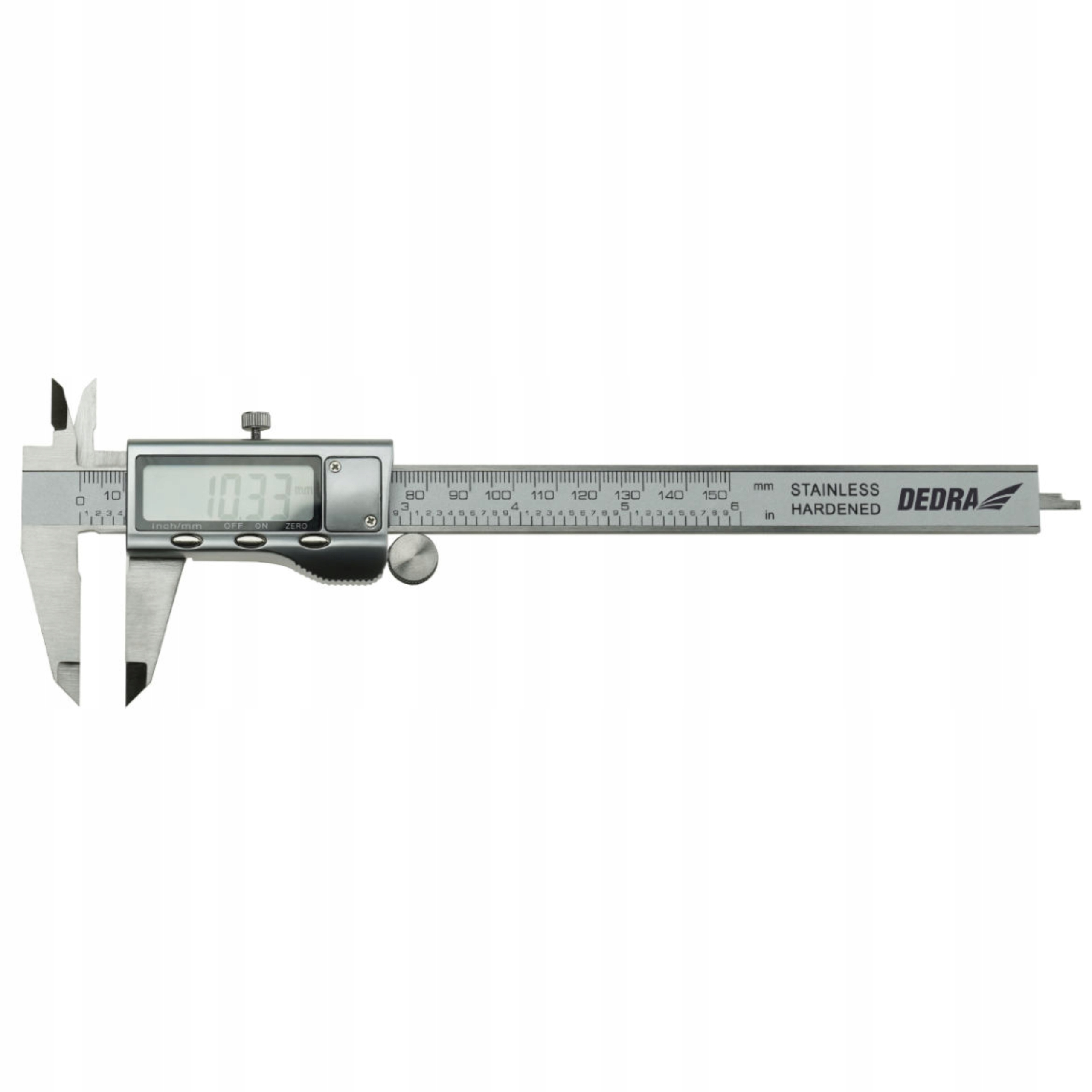 DEDRA SUWMIARKA CYFROWA ELEKTRONICZNA 150MM 0.01MM/M STAL NIERDZEWNA MC0020