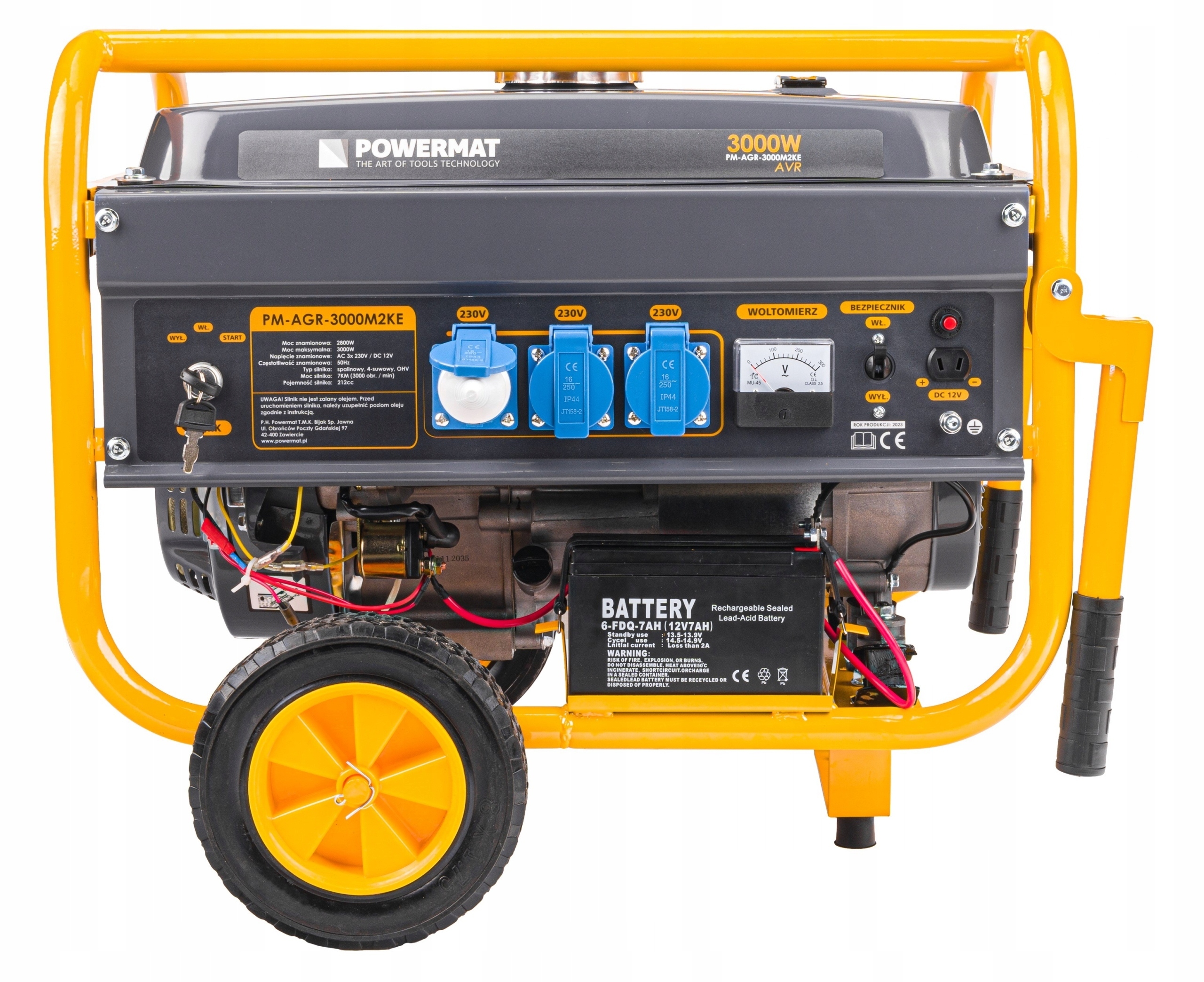 AGREGAT PRĄDOTWÓRCZY SPALINOWY 4-SUW 3000W AVR ROZRUCH AGR-3000M2KE +2x0,6L