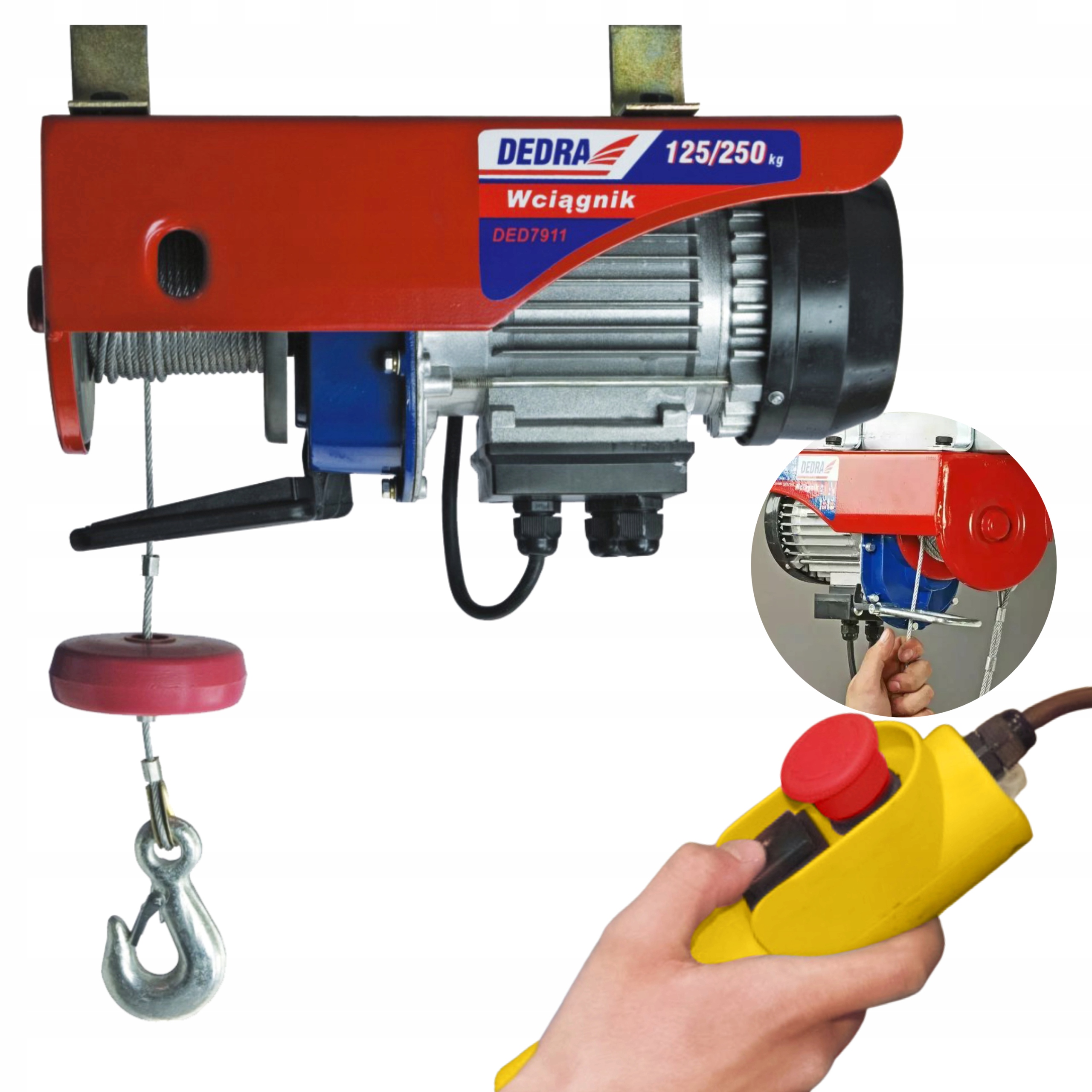 DEDRA WCIĄGARKA ELEKTRYCZNA 550W 250KG DED7911
