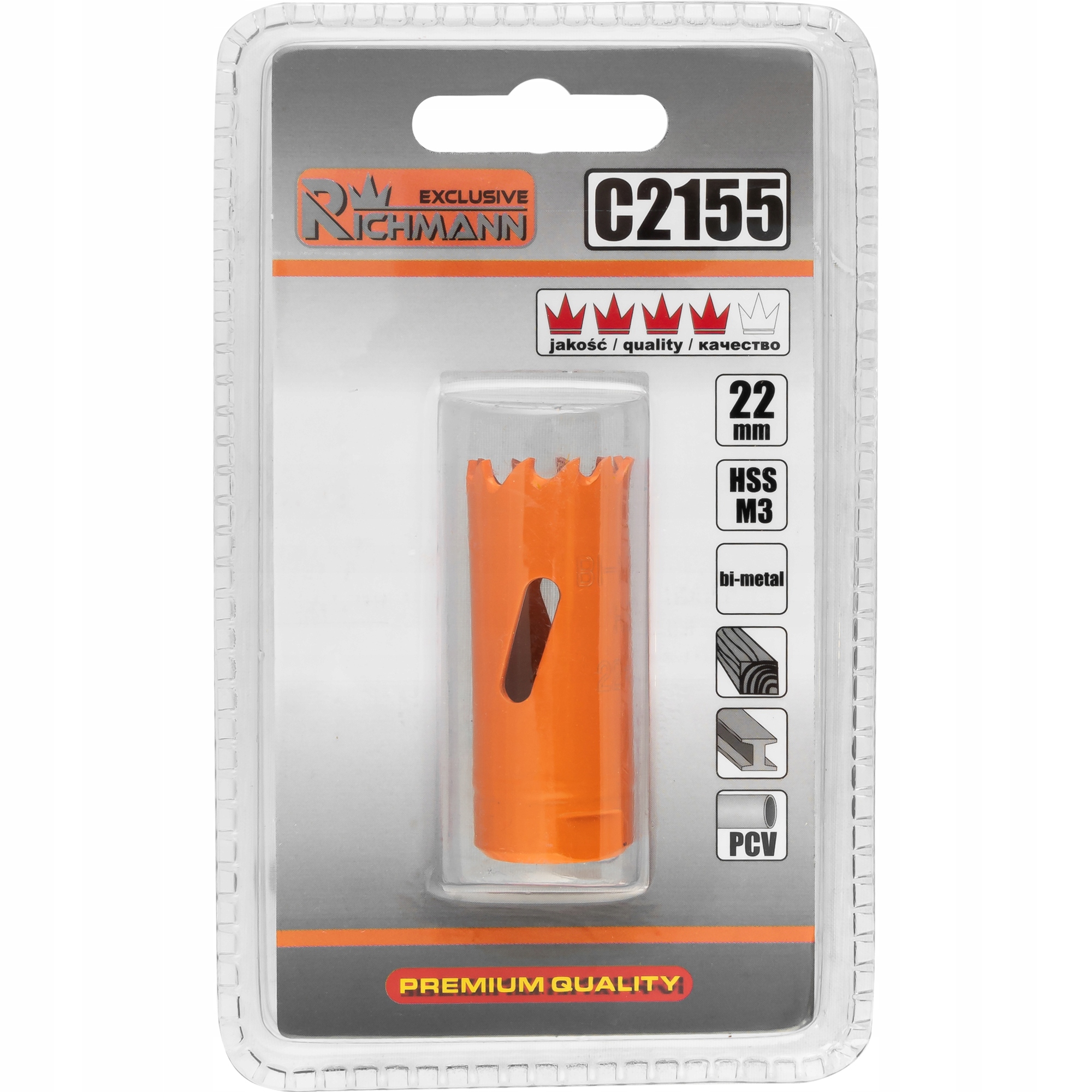 RICHMANN OTWORNICA BIMETAL HSS M3 22 MM C2155