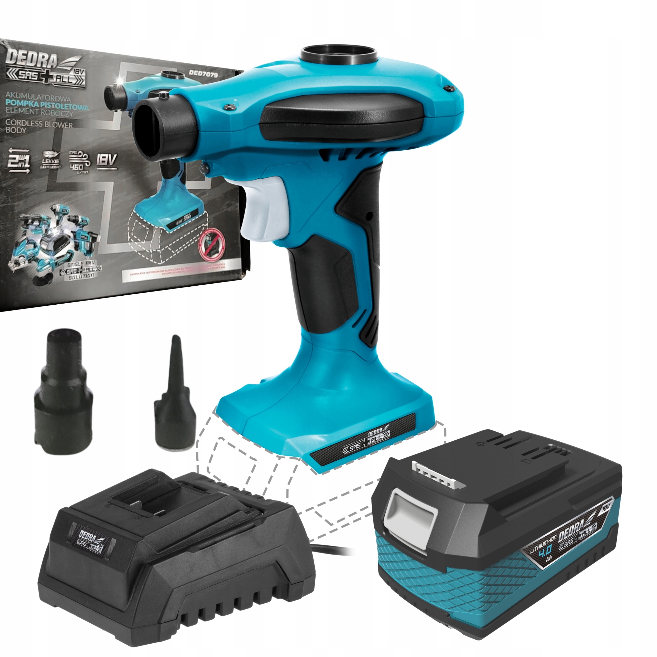DEDRA POMPKA pistoletowa AKUMULATOROWA 18V SAS 4Ah