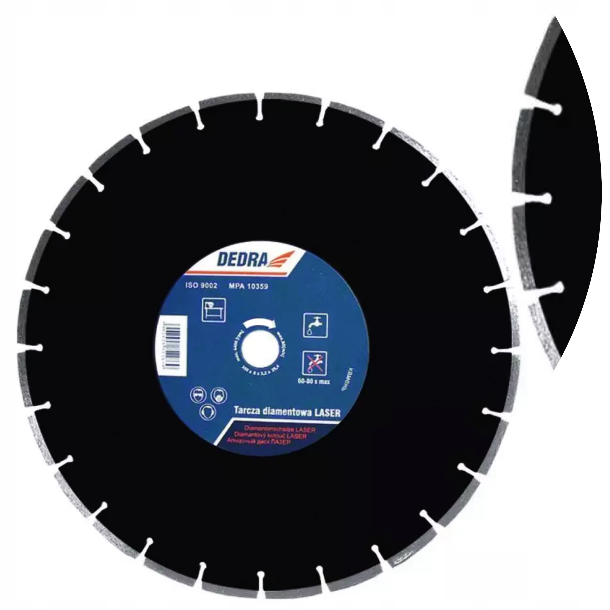 DEDRA TARCZA DIAMENT LASER DO ASFALTU SUCHO MOKRO 300MMX25,4MM DEDRA H1182