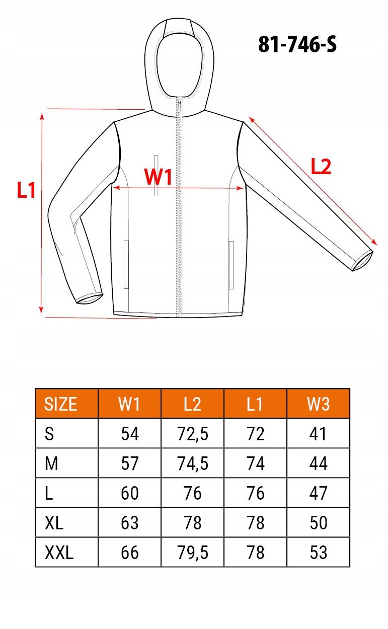 NEO BLUZA ROBOCZA KURTKA OSTRZEGAWCZA KAPTUR POMARAŃCZOWA 81-746 r XXL/56