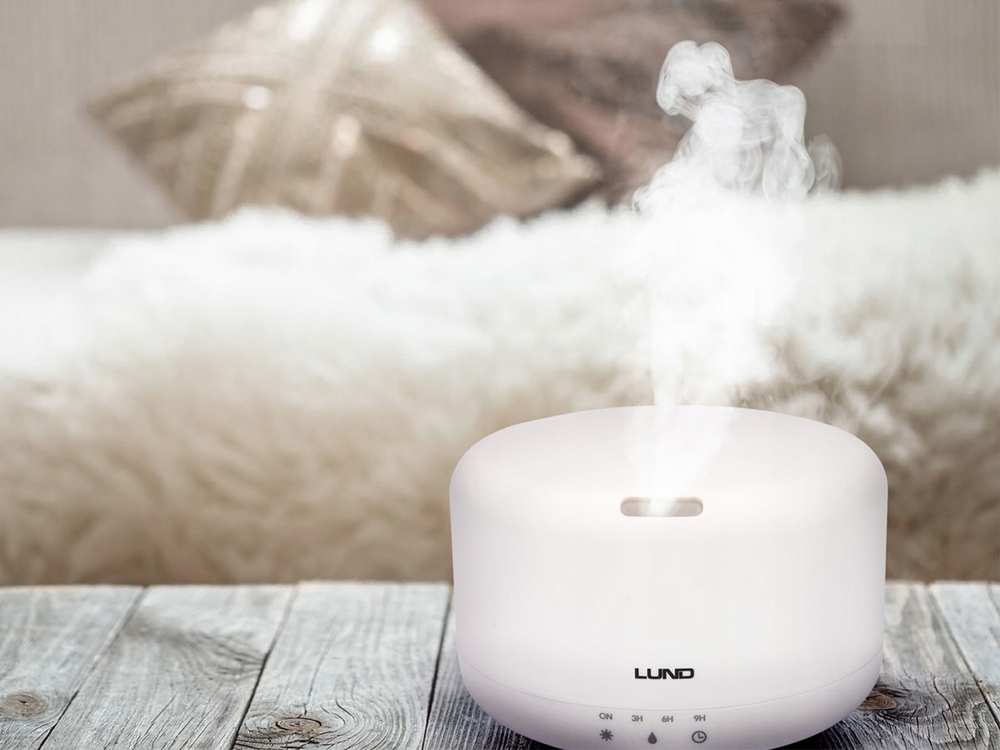 LUND NAWILŻACZ POWIETRZA AROMATERAPIA LED 1L DYFUZOR ZAPACHOWY BIAŁY 66906