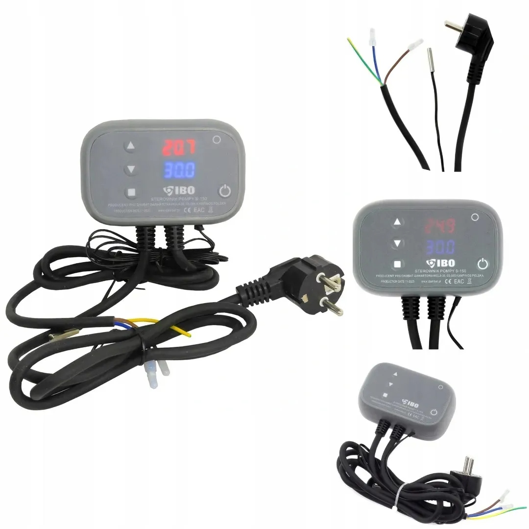 IBO STEROWNIK DO POMPY OBIEGOWEJ C.O. PIECA REGULATOR S-150 WYŁĄCZNIK LED