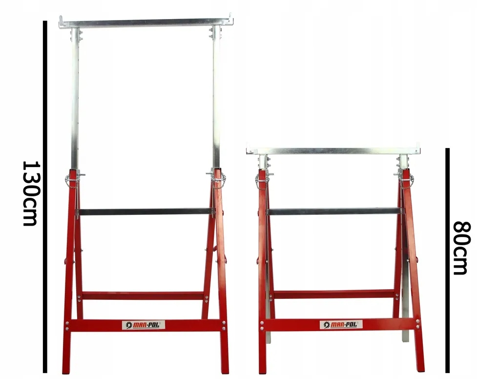 KOBYŁKA STOJAK KOBYŁKI STOJAKI PODPORA WARSZTATOWE 2SZT x 150KG 80-130cm