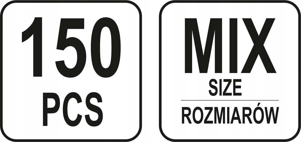 YATO NAKRĘTKI ZAMKNIĘTE KOŁPAKOWE METRYCZNE 150SZT