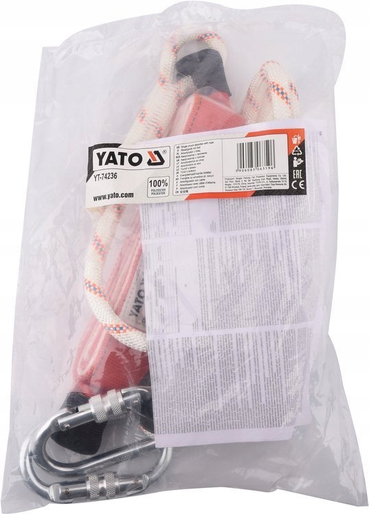 YATO AMORTYZATOR BEZPIECZEŃSTWA Z LINKĄ 1,8M LONŻA 2X KARABINKI YT-74236