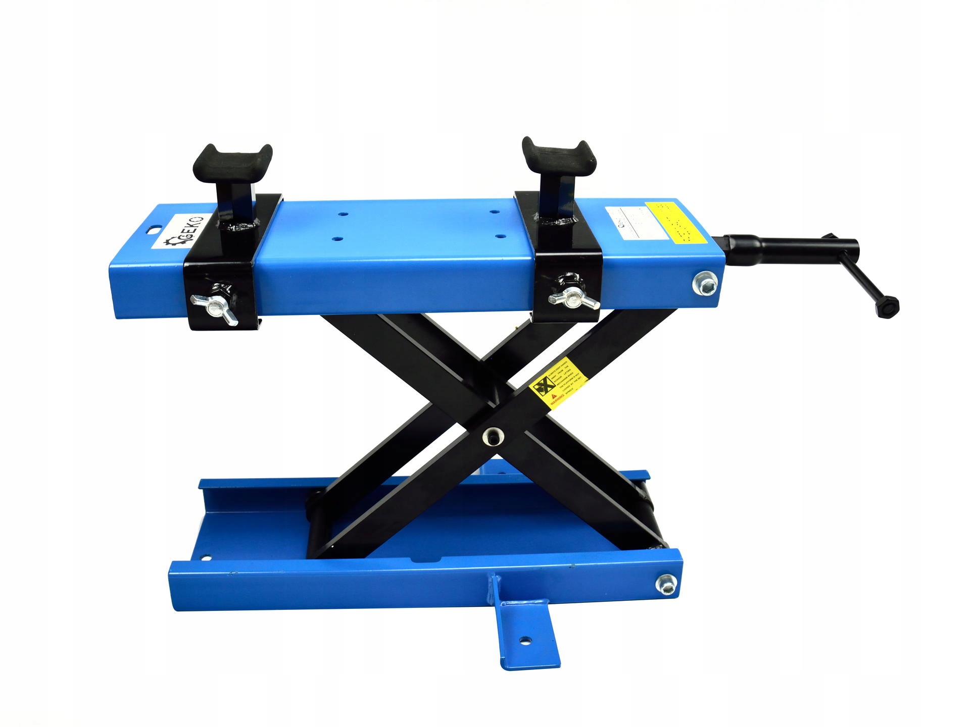 GEKO STABILNY PODNOŚNIK MOTOCYKLOWY MECHANICZNY STOJAK NOŻYCOWY 500KG 02170