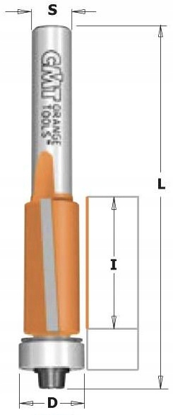 CMT FREZ TRZPIENIOWY PROSTY DOLNE ŁOŻYSKO 12,7MM DREWNA LAMINATU 906.128.11