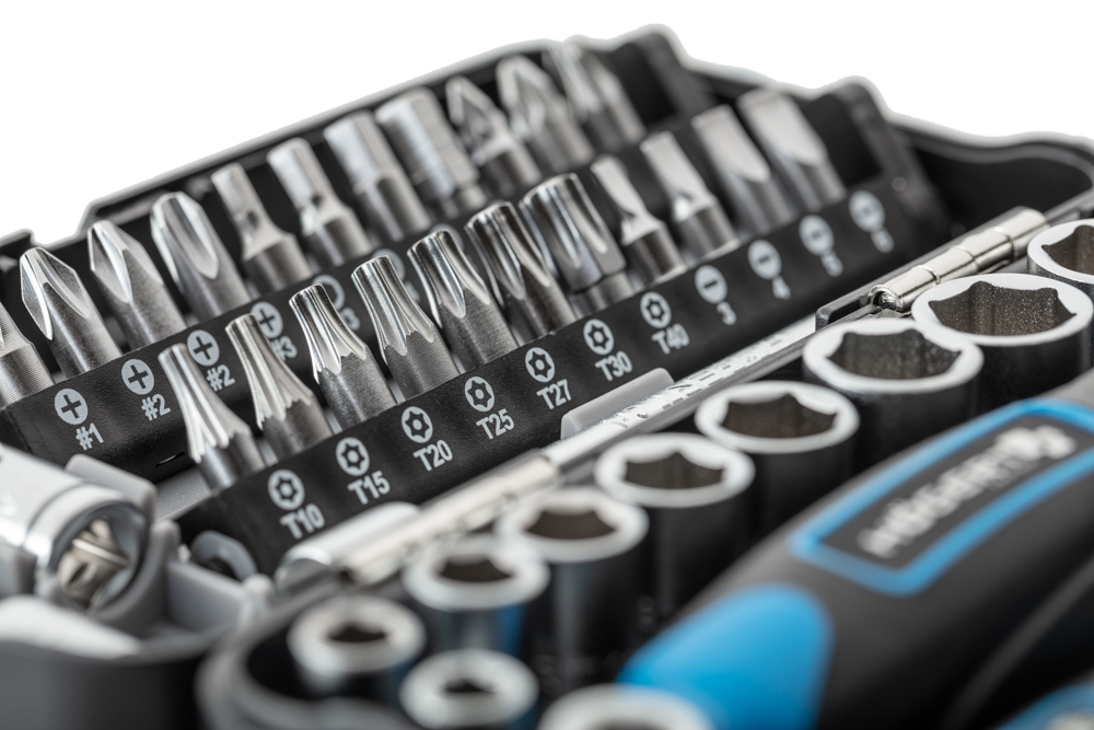 HOGERT ZESTAW NASADKI BITY KLUCZE NASADOWE KOMPLET KLUCZY NASADOWYCH 38szt.