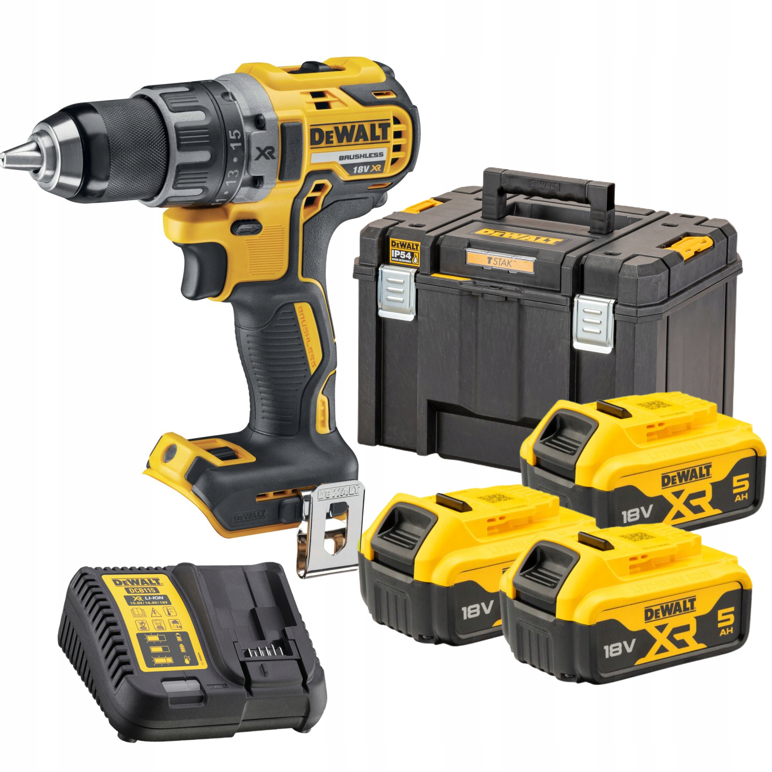 DeWALT DCD791P3A WKRĘTARKA 18V 3x5,0Ah + GŁOWICA