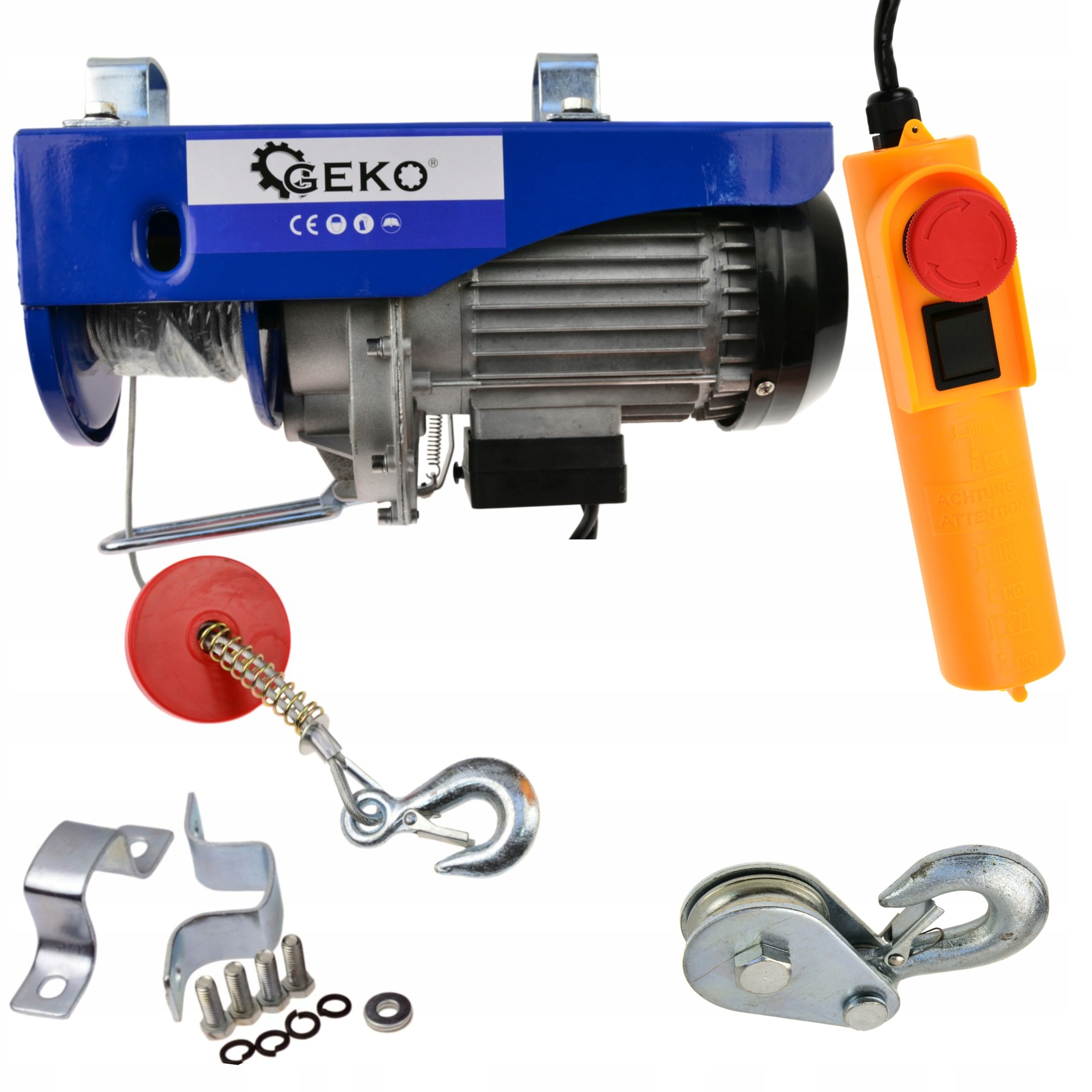 GEKO WYCIĄGARKA ELEKTRYCZNA BUDOWLANA LINOWA 300/600KG G01088