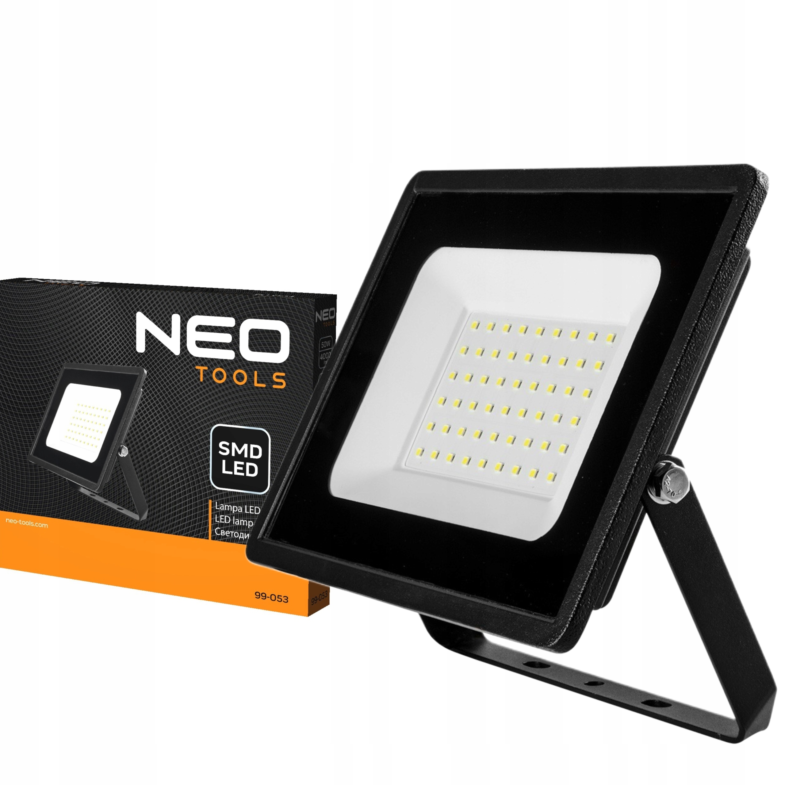 NEO HALOGEN LEDBIAŁY CIEPŁY 50W REFLEKTOR 6500K IP65 NAŚWIETLACZ 99-053