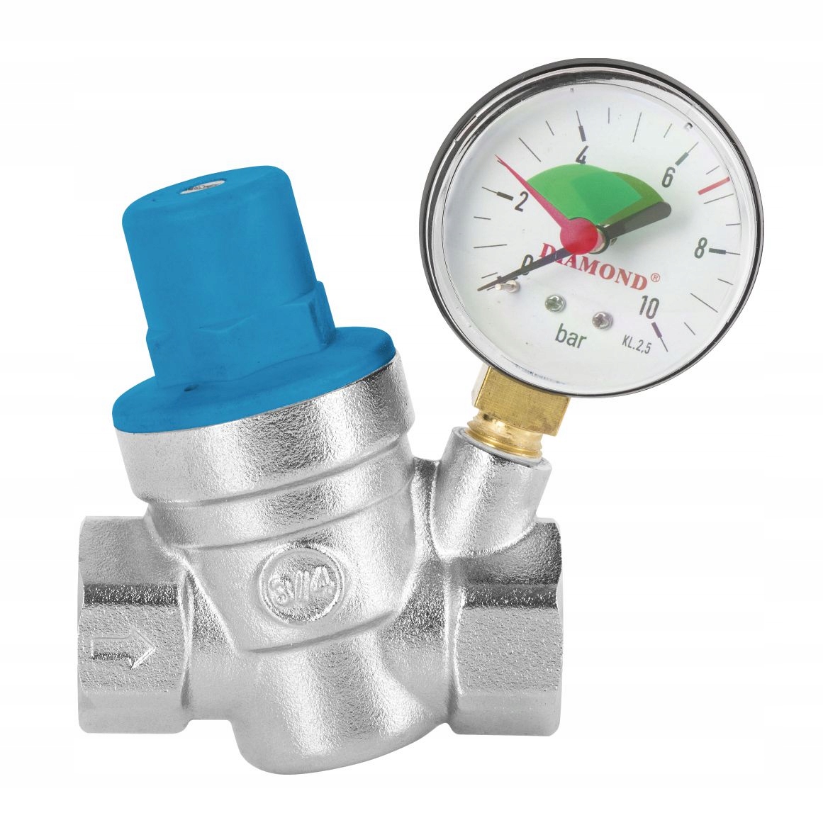 REDUKTOR CIŚNIENIA WODY 1/2 CALA Z MANOMETREM DN15 REGULATOR DIAMOND