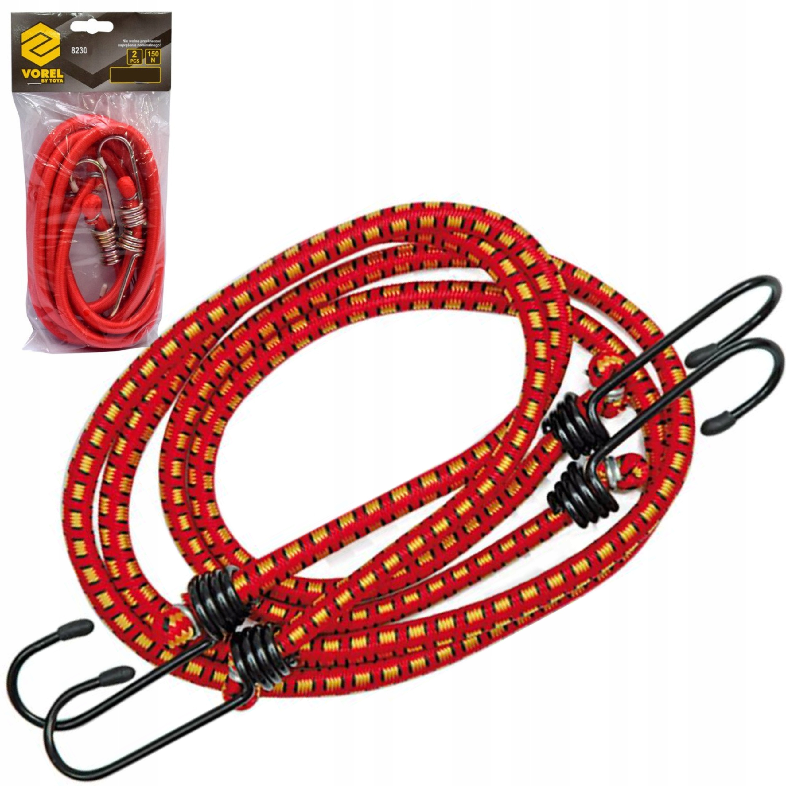 VOREL 82308 SPINACZ BAGAŻU GUMY ŚCIĄGACZE GUMY NA BAGAŻNIK 80CM 2SZT VOREL