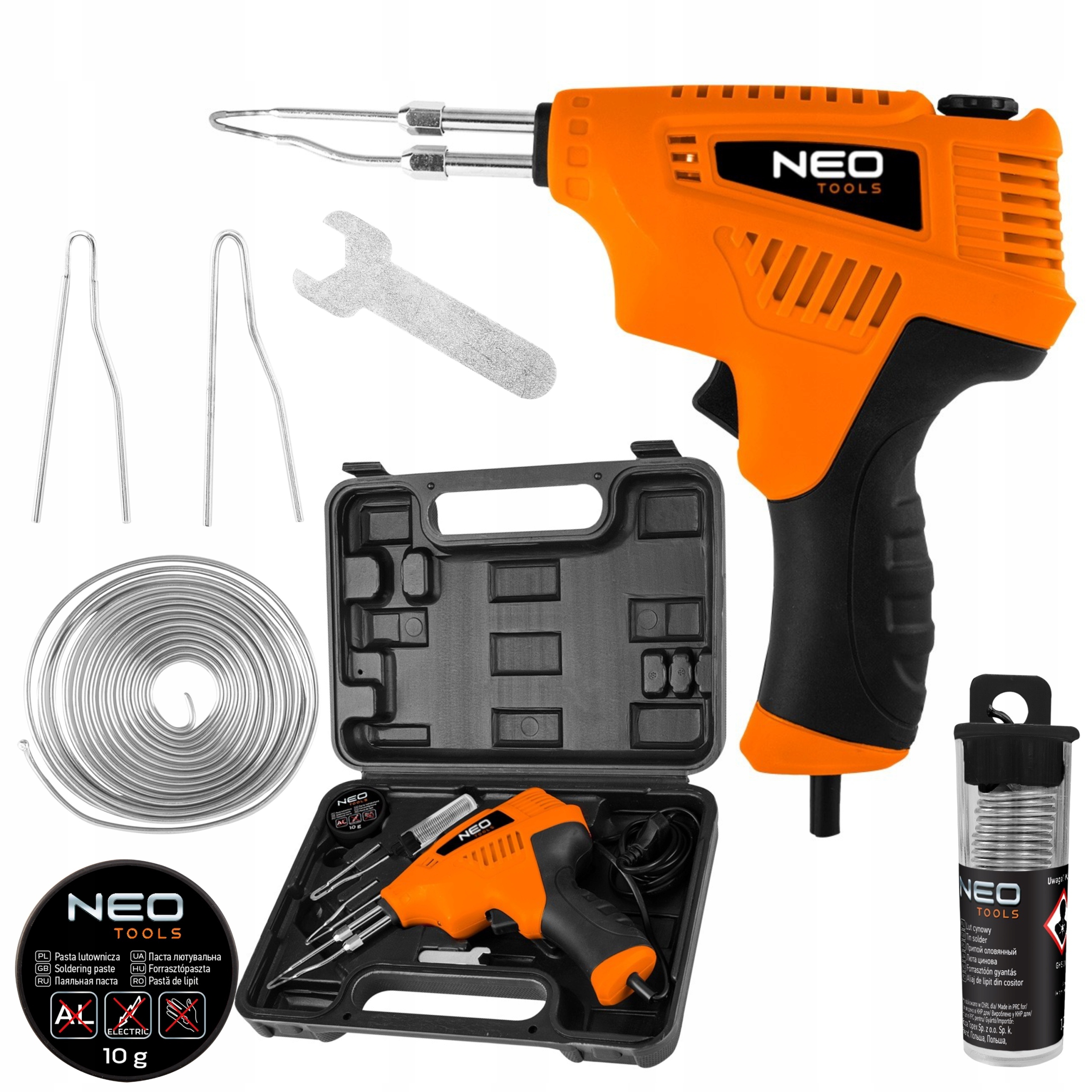 NEO TOOLS LUTOWNICA TRANSFORMATOROWA 200W REGULACJA TEM WALIZKA 19-152