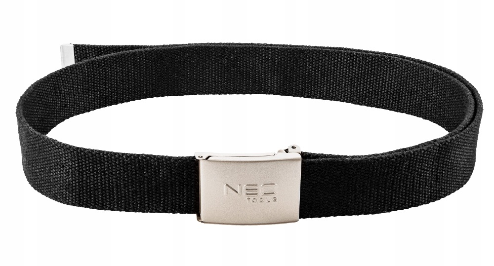 NEO PASEK DO SPODNI BAWEŁNA CZARNY 130cm PŁYNNA REGULACJA ZAPIĘCIA 81-900