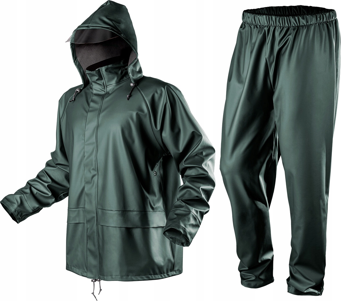 NEO KURTKA SPODNIE PRZECIWDESZCZOWA PU PVC R. L