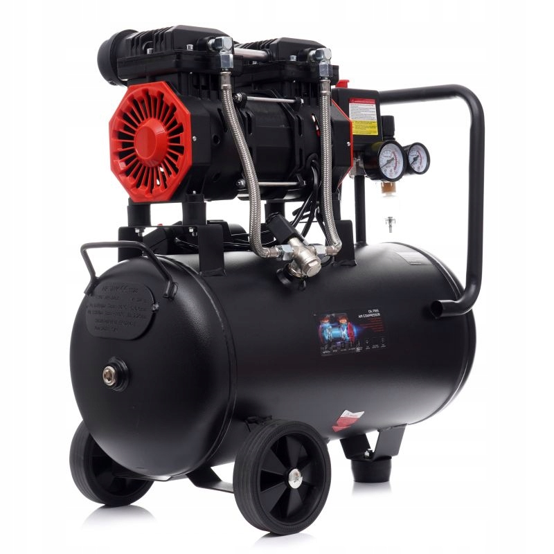 KOMPRESOR BEZOLEJOWY SPRĘŻARKA 24L 1390W 8 BAR 2800rpm/min CICHY KRAFT