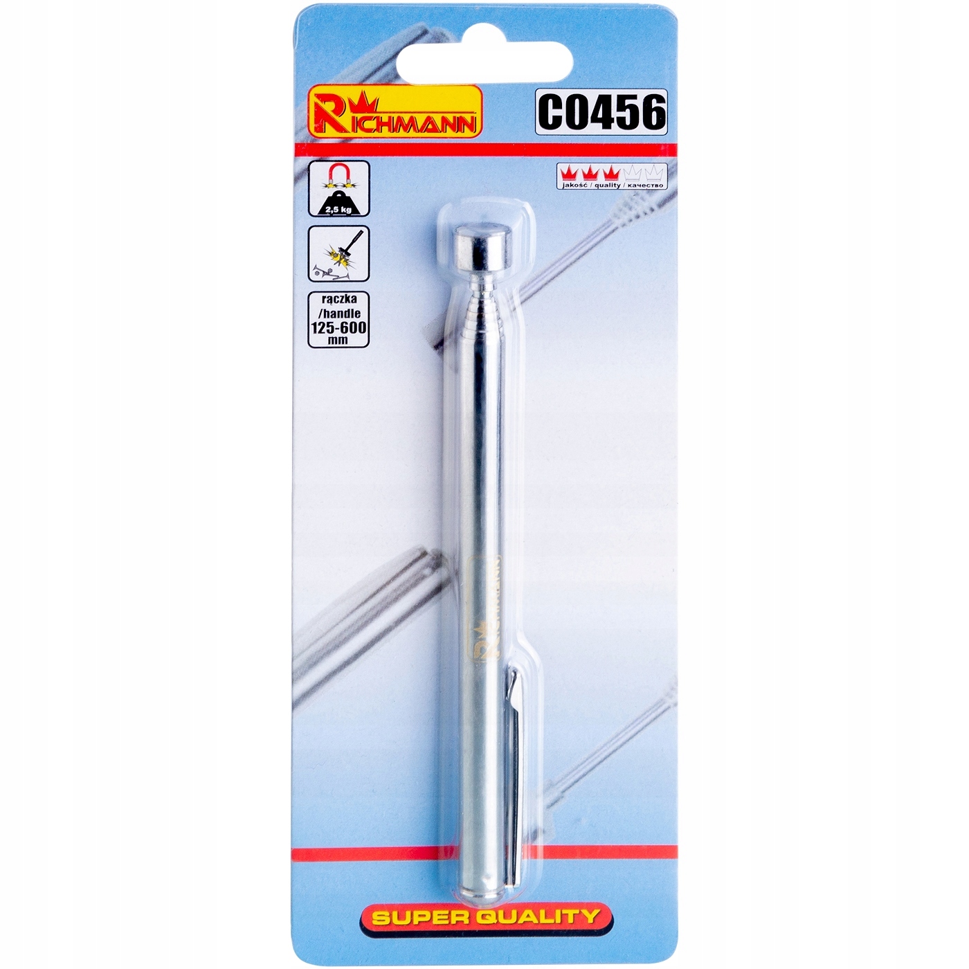 RICHMANN C0456 CHWYTAK Z MAGNESEM TELESKOPOWY DŁUGOPIS UDŹWIG 2,5KG 600 MM