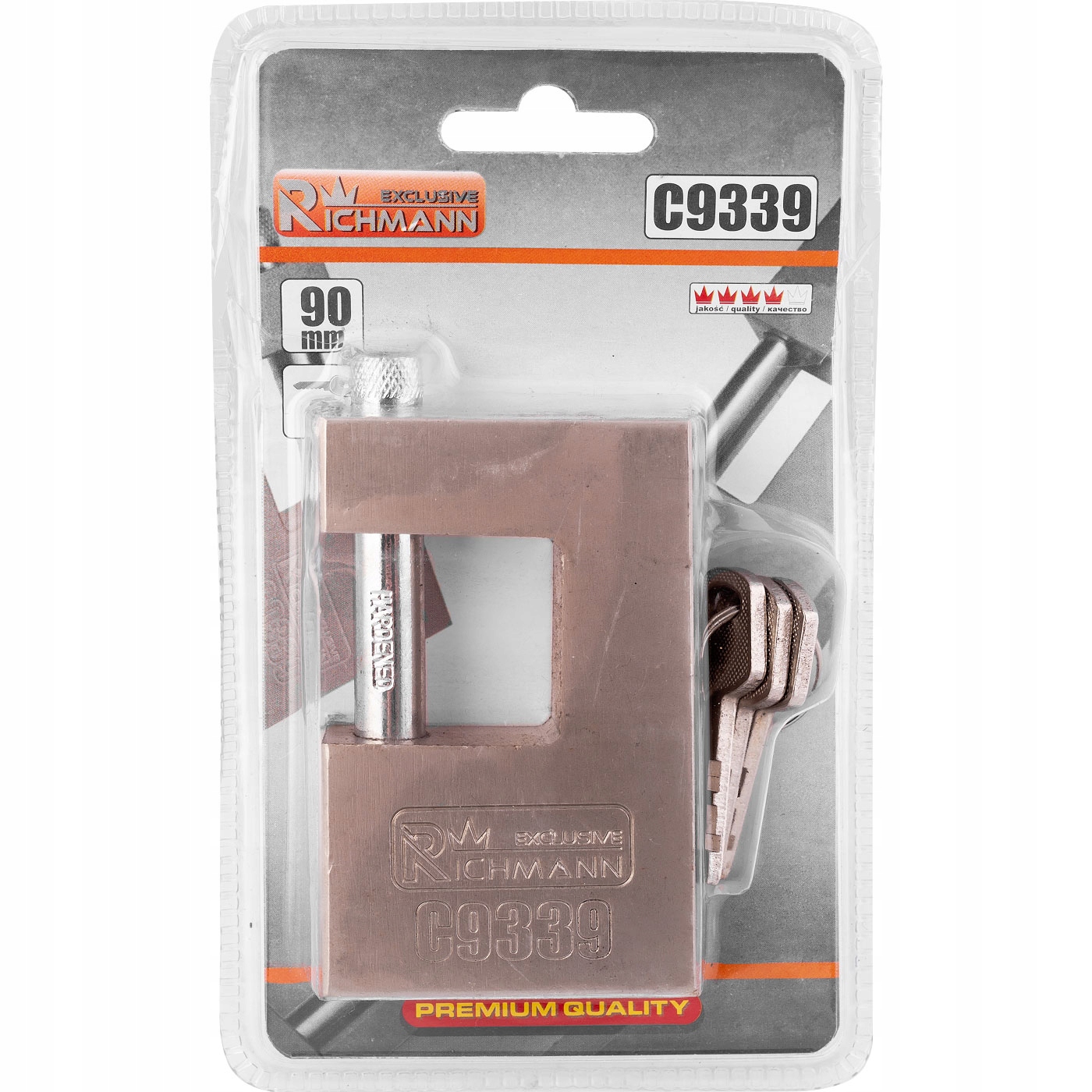 RICHMANN STALOWA KŁÓDKA TRZPIENIOWA 90MM HARTOWANA