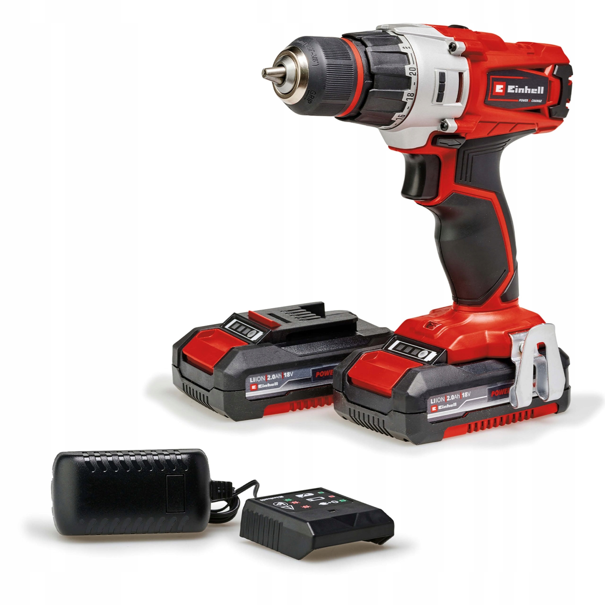 EINHELL ZESTAW AKUMULATOROWA WIERTARKO-WKRĘTARKA TE-CD 18/2 Li 2 × 2,0 Ah