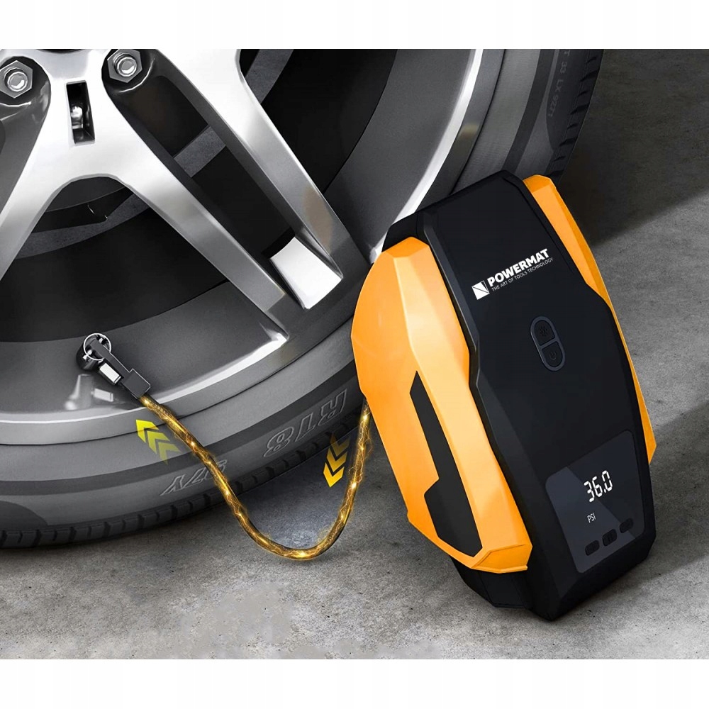 Kompresor BEZOLEJOWY Sprężarka Przenośna 12V LCD