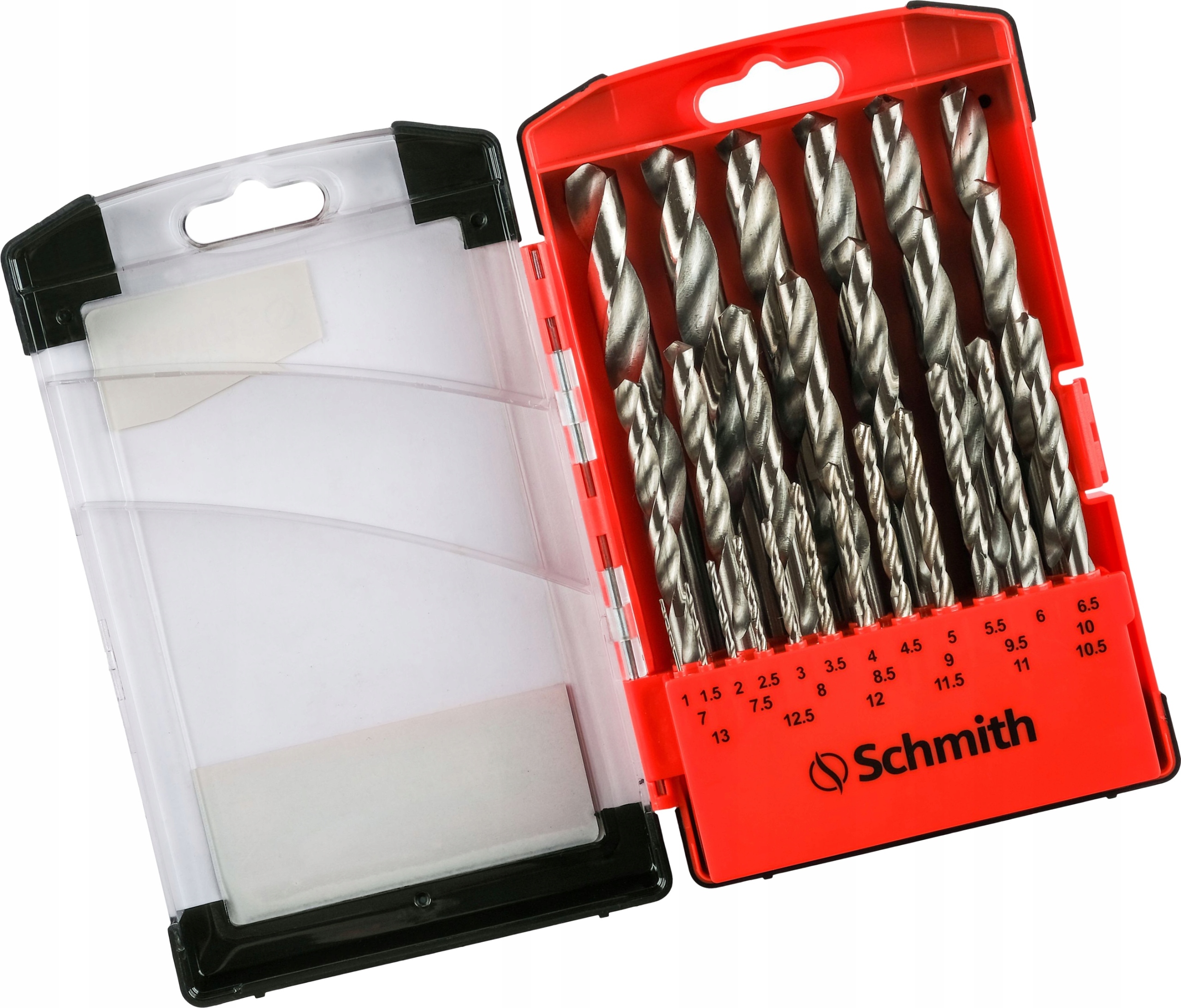 SCHMITH ZESTAW WIERTEŁ WIERTŁA DO METALU STALI HSS 25szt WIERTŁO 1-13mm