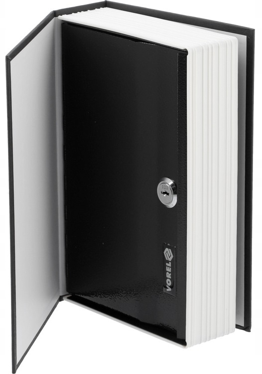 VOREL KASETKA NA PIENIĄDZE W KRZTAŁCIE KSIĄŻKI NA KLUCZE 180x115x55mm 78632