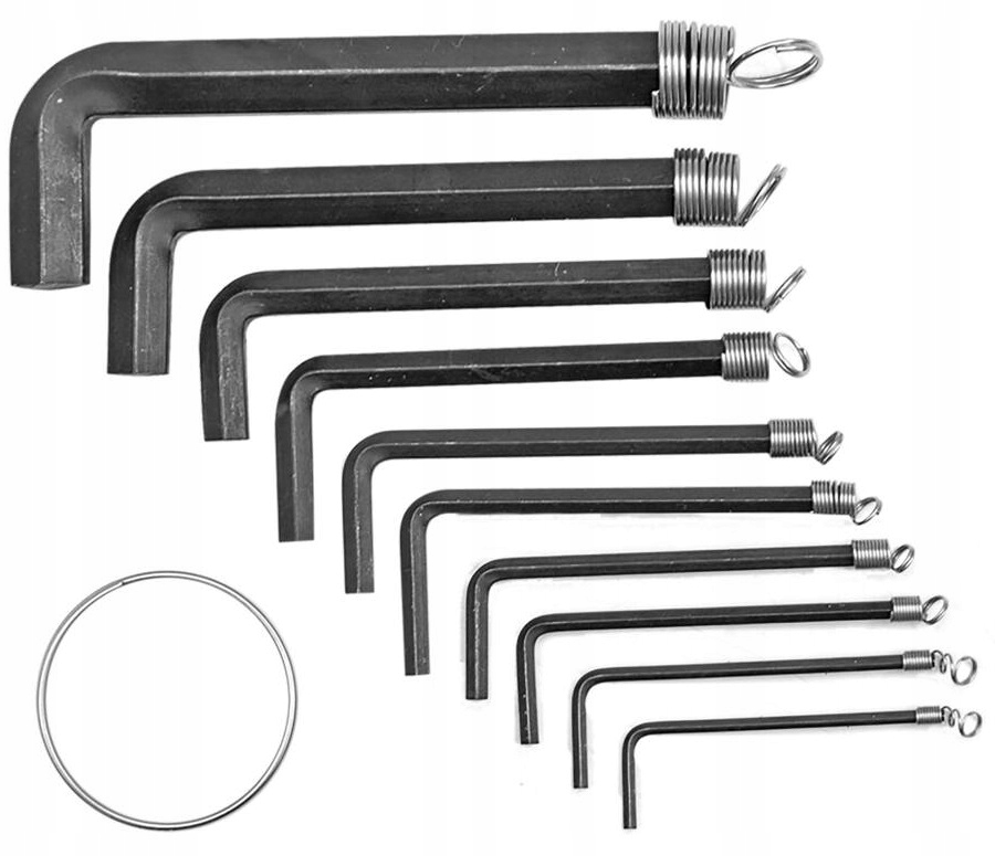 VOREL ZESTAW KLUCZY SZEŚCIOKĄTNYCH IMBUSOWYCH /HEX/ 2-10 MM 8SZTUK V56380