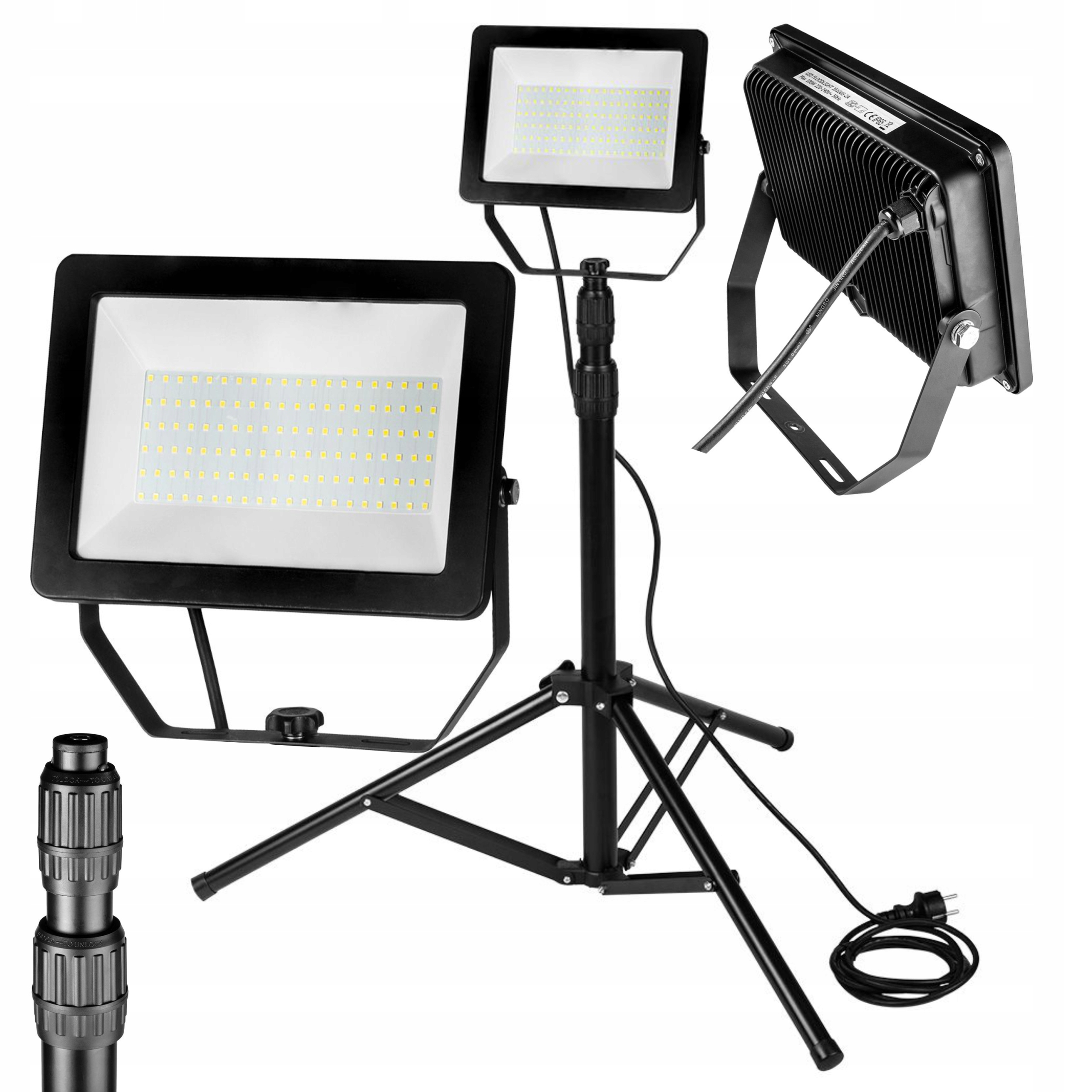 NEO REFLEKTOR POJEDYNCZY LED + STATYW 8500lm 100W