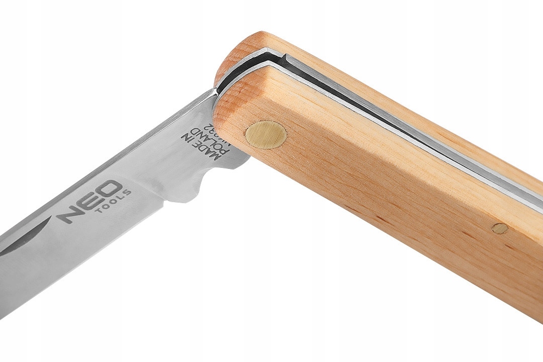 NEONÓŻ MONTERSKI SCYZORYK DREWNIANE OKŁADKI