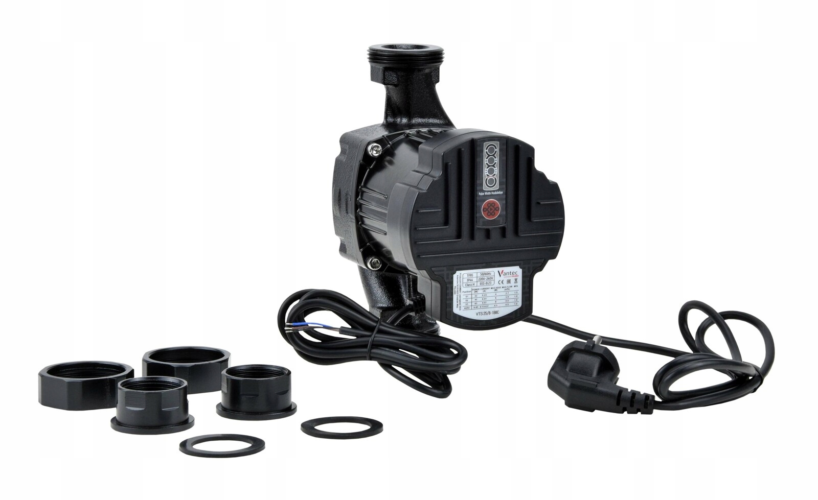 POMPA OBIEGOWA DO CO CWU VTS 25/8-180C PWM VANTEC POMPA ZE ŚRUBUNKAMI